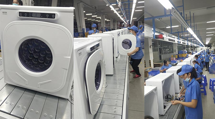 現(xiàn)場(chǎng)圖示！家用干衣機(jī)工廠生產(chǎn)線組成