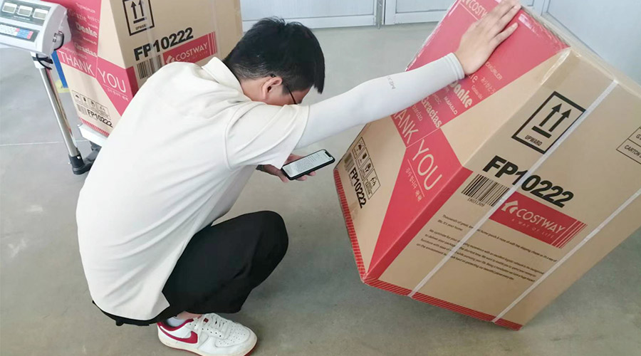 實(shí)況直擊！客戶北美COSTWAY開展衣物烘干機(jī)驗(yàn)貨